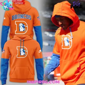 -Denver Broncos Throwback To 77 Orange Hoodie