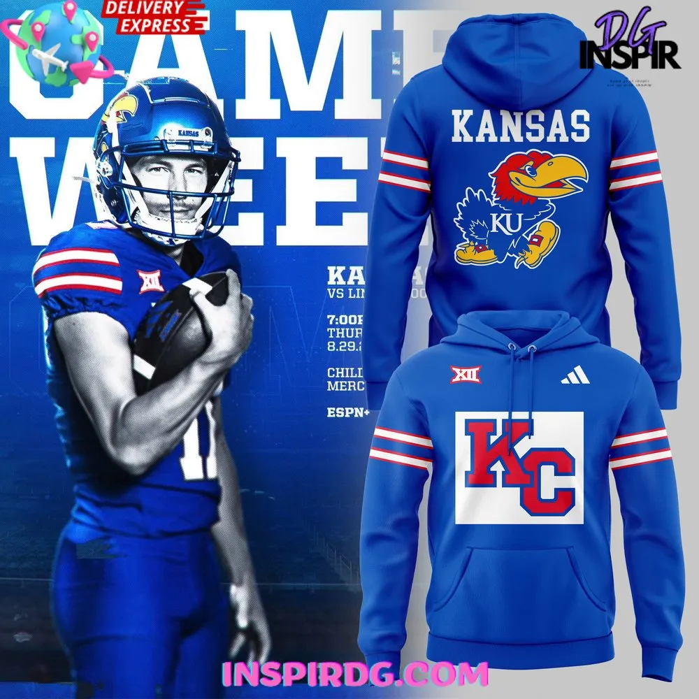 -Kansas Jayhawks Football KC 2024 Hoodie