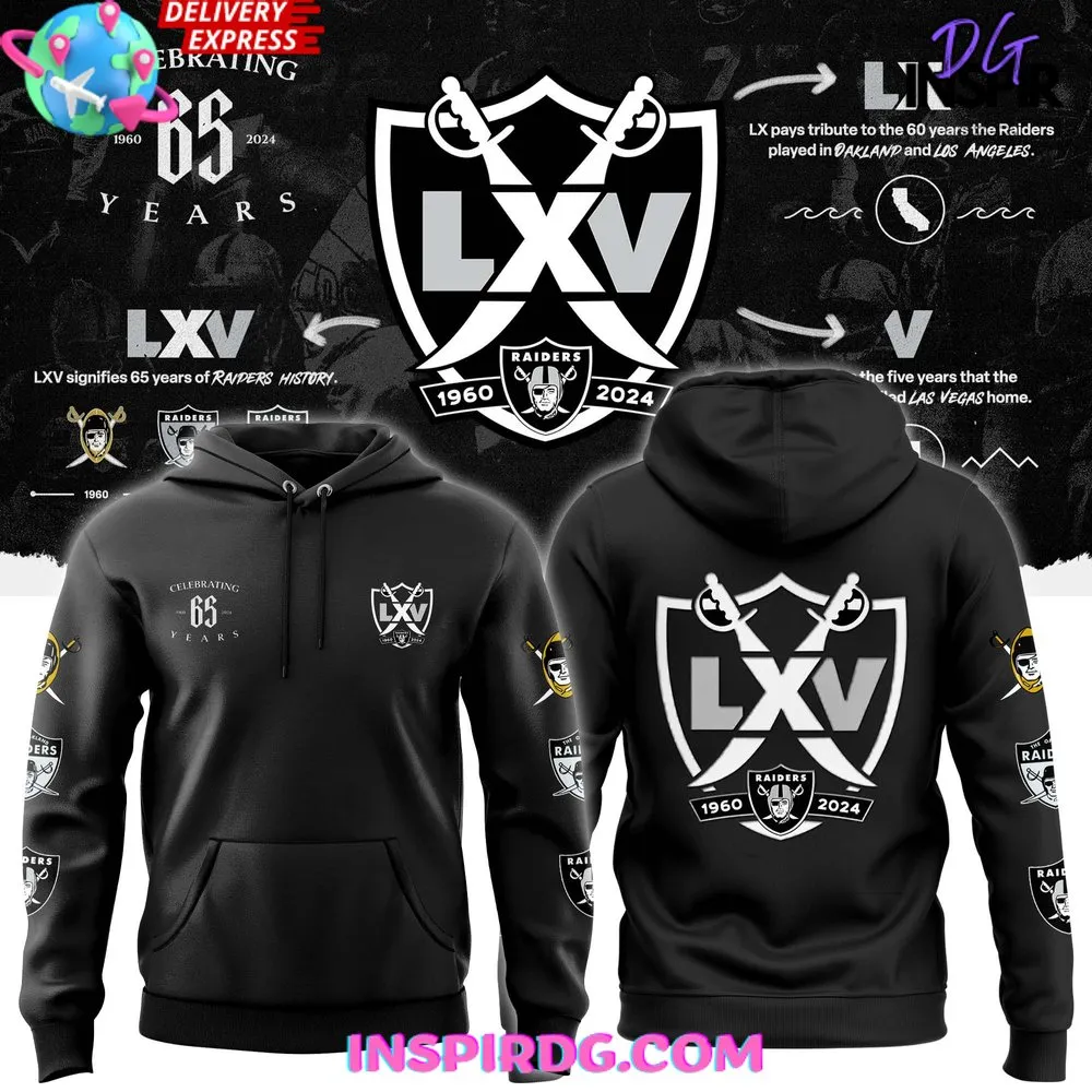 -Las Vegas Raiders 65th Season Hoodie