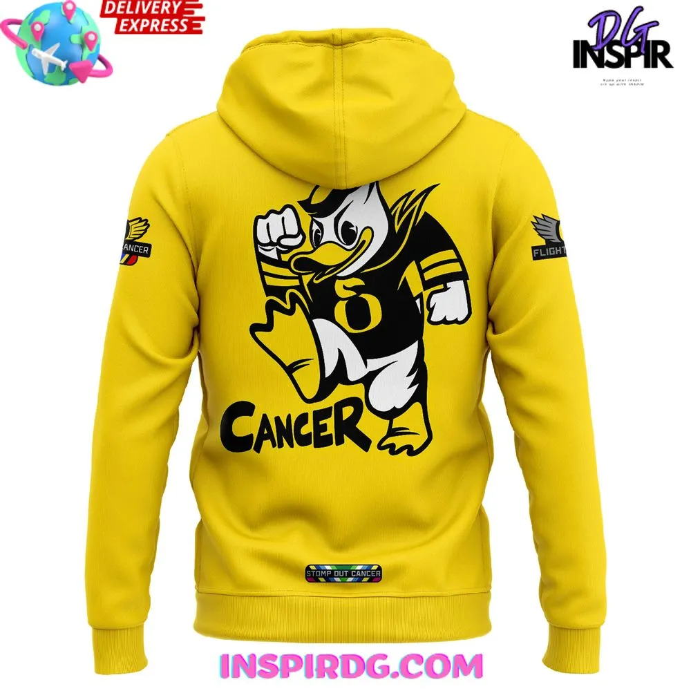 -Oregon Ducks Stomp Out Cancer 2024 Zip Hoodie