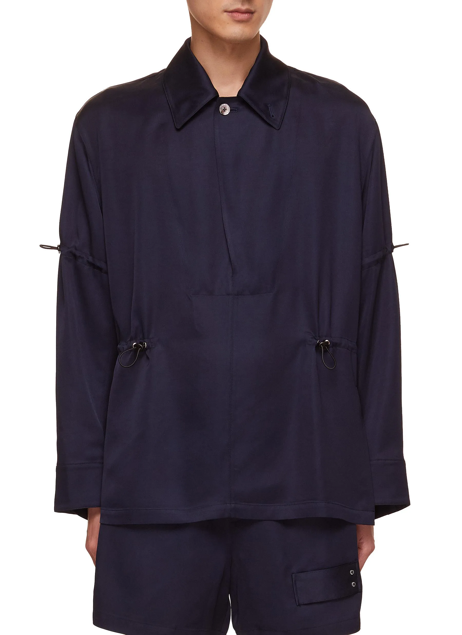 -----------RE: BY MAISON SANS TITRE ---- ------------ ----Elastic Drawstring Pullover Shirt --