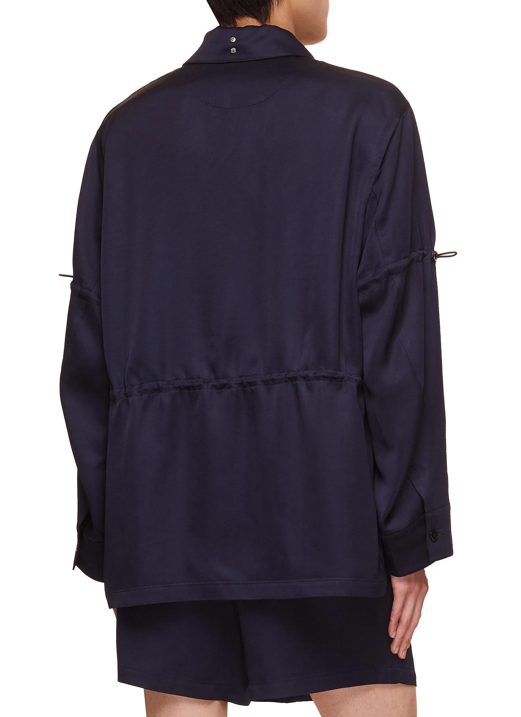 -----------RE: BY MAISON SANS TITRE ---- ------------ ----Elastic Drawstring Pullover Shirt --