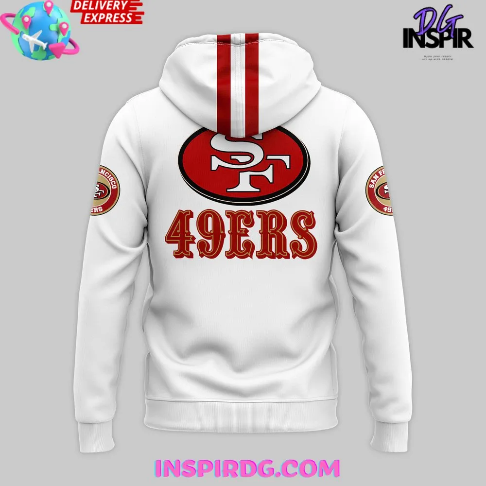 -San Francisco 49ers Throwback 2024 White Hoodie