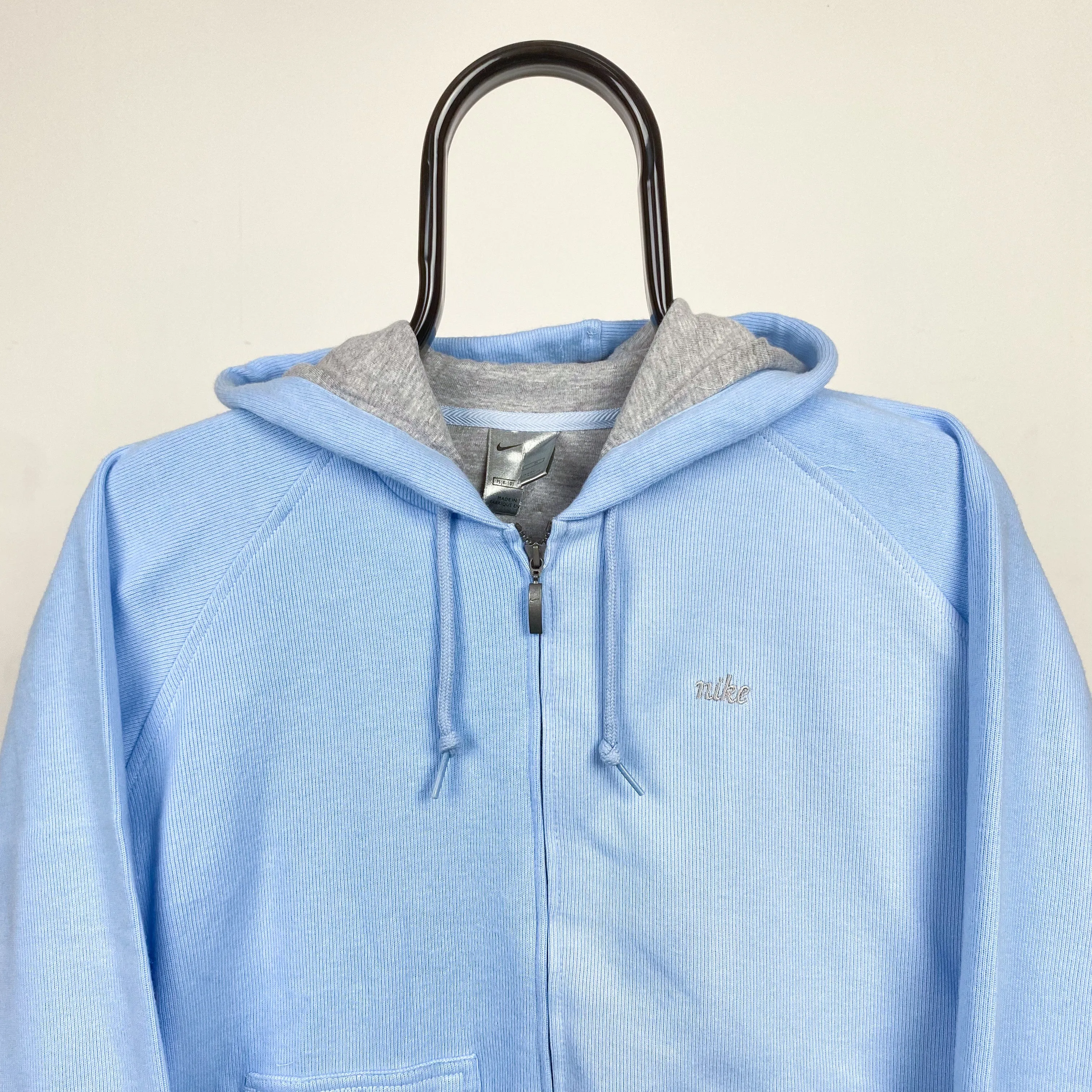 00s Nike Zip Hoodie Baby Blue Medium