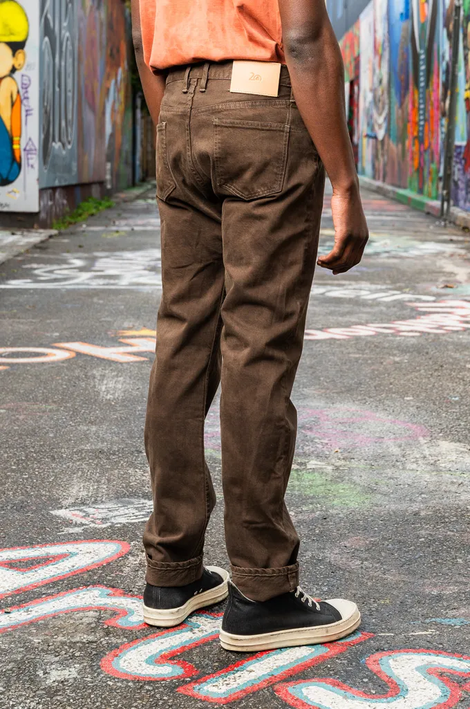 3sixteen x Self Edge Tonality Of Terrain Collection - Classic Tapered Jeans - Warm Moss