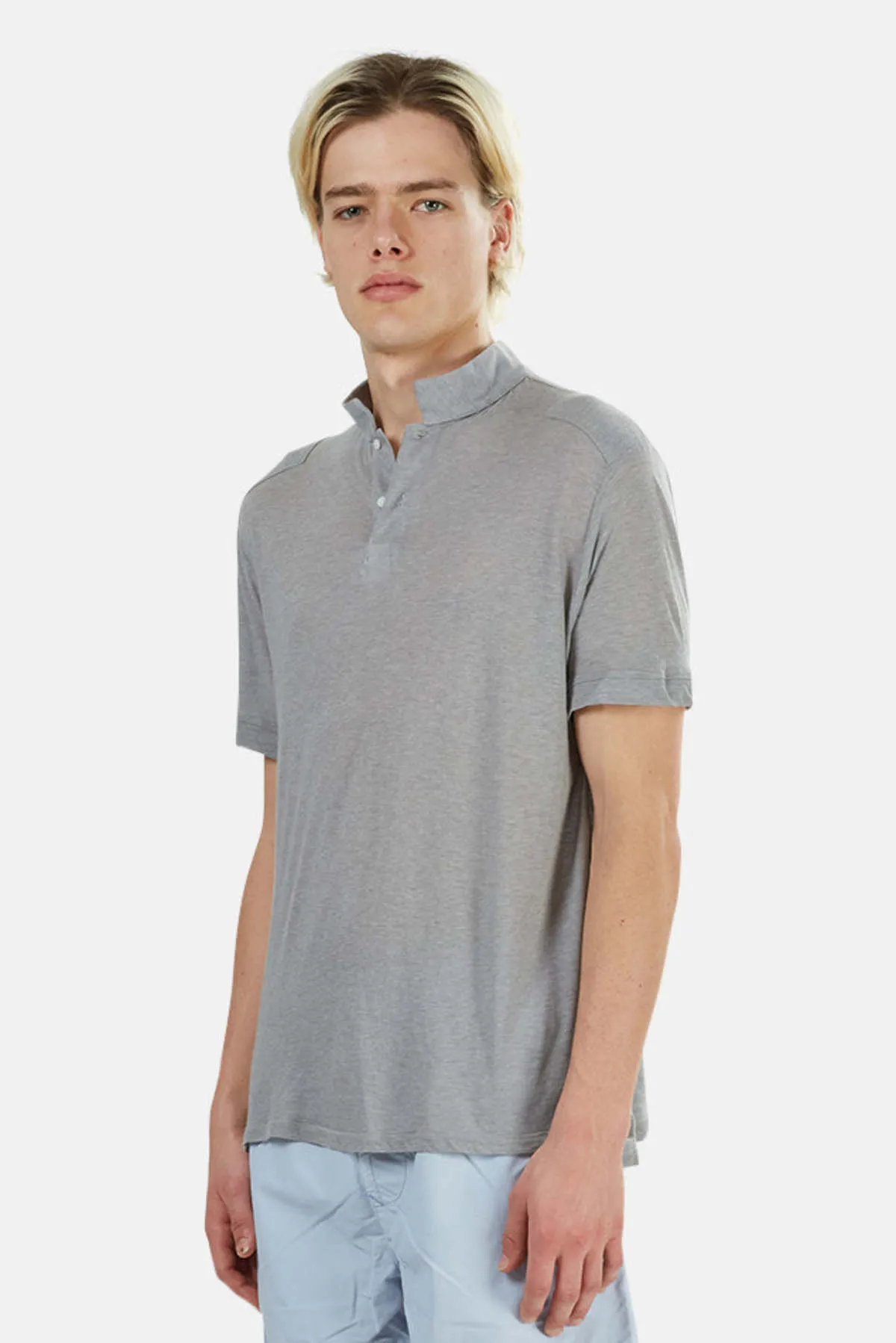 66 Pop Collar Polo - Grey