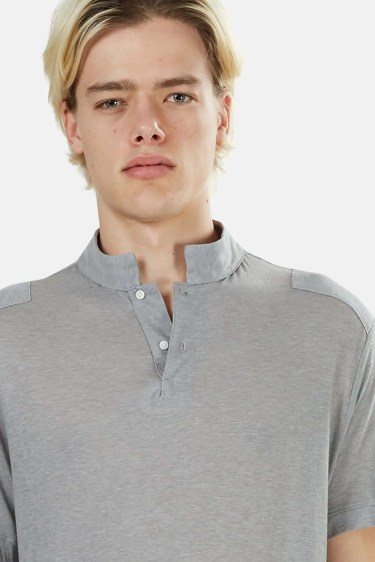 66 Pop Collar Polo - Grey