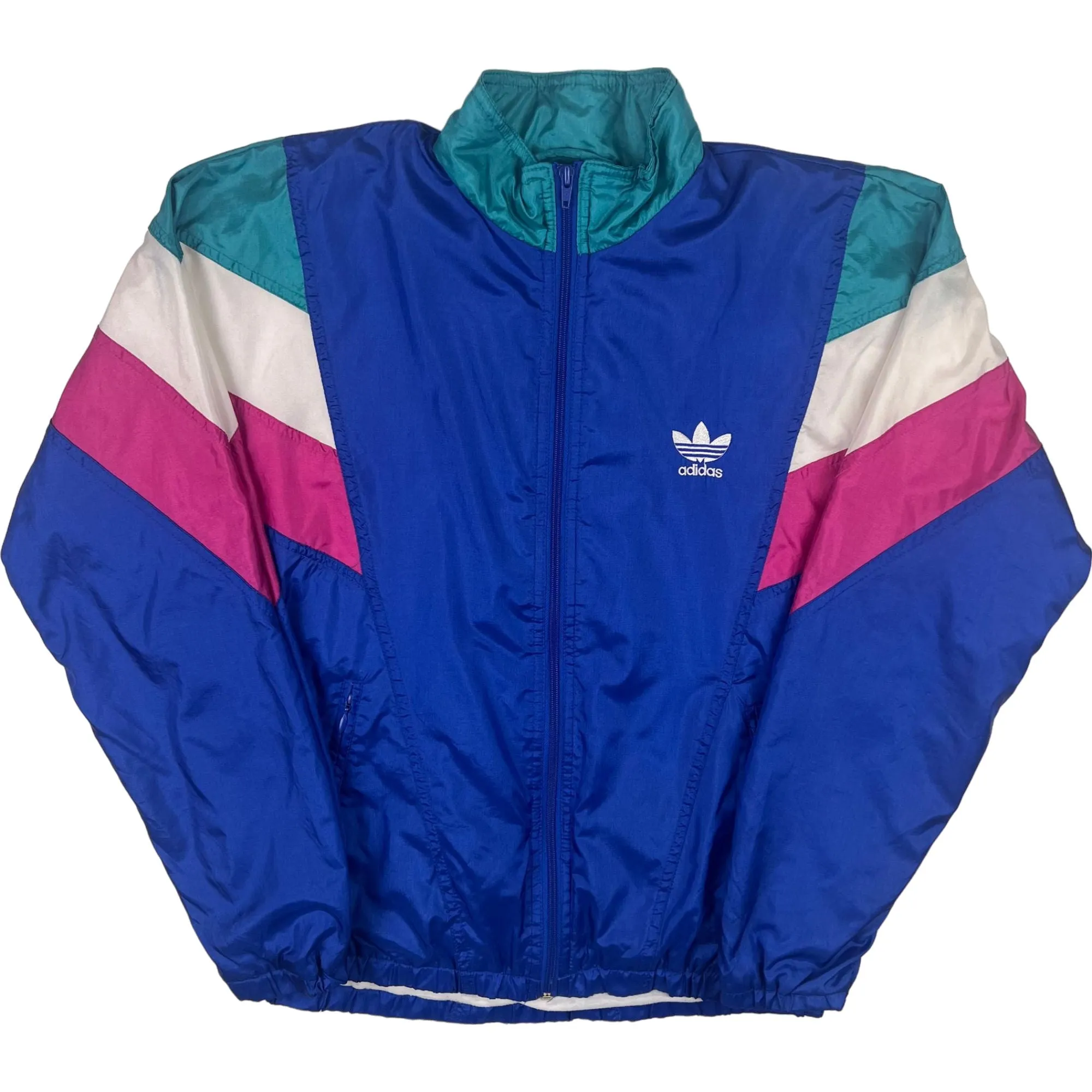 Adidas 90's Colourblock Track Jacket Blue Pink White