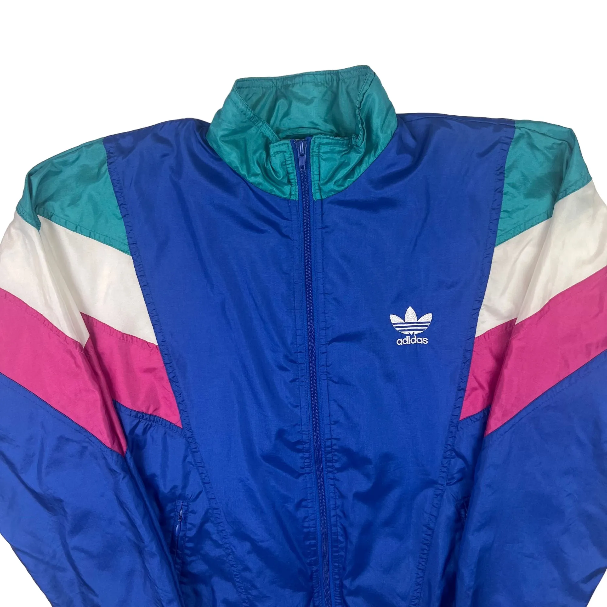 Adidas 90's Colourblock Track Jacket Blue Pink White