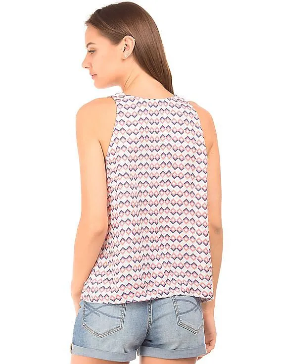 Aeropostale Sleeveless Printed Top