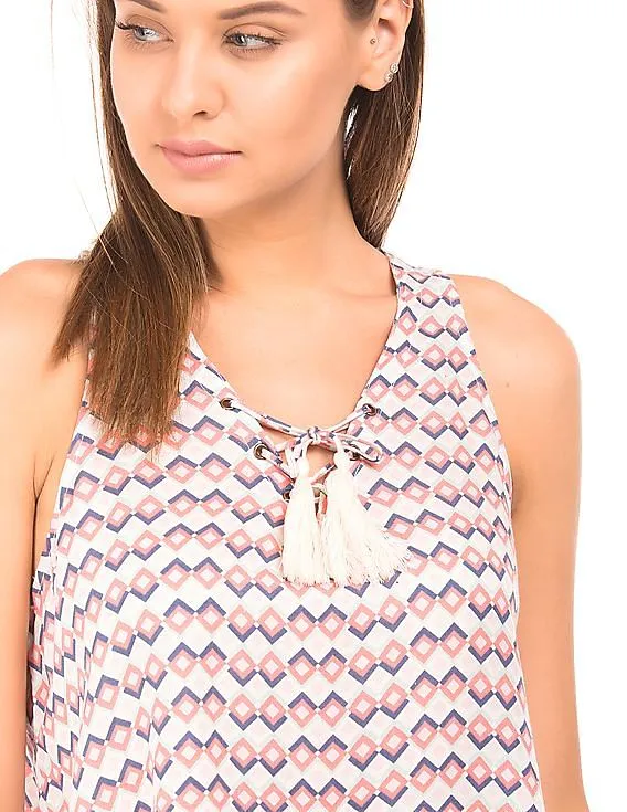 Aeropostale Sleeveless Printed Top