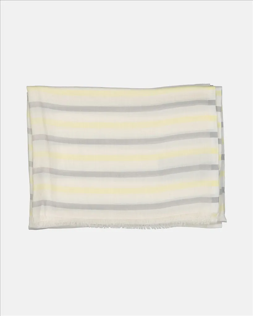 Aglia Striped Scarf Grey-Yellow