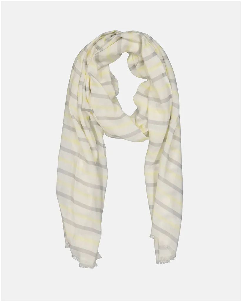 Aglia Striped Scarf Grey-Yellow