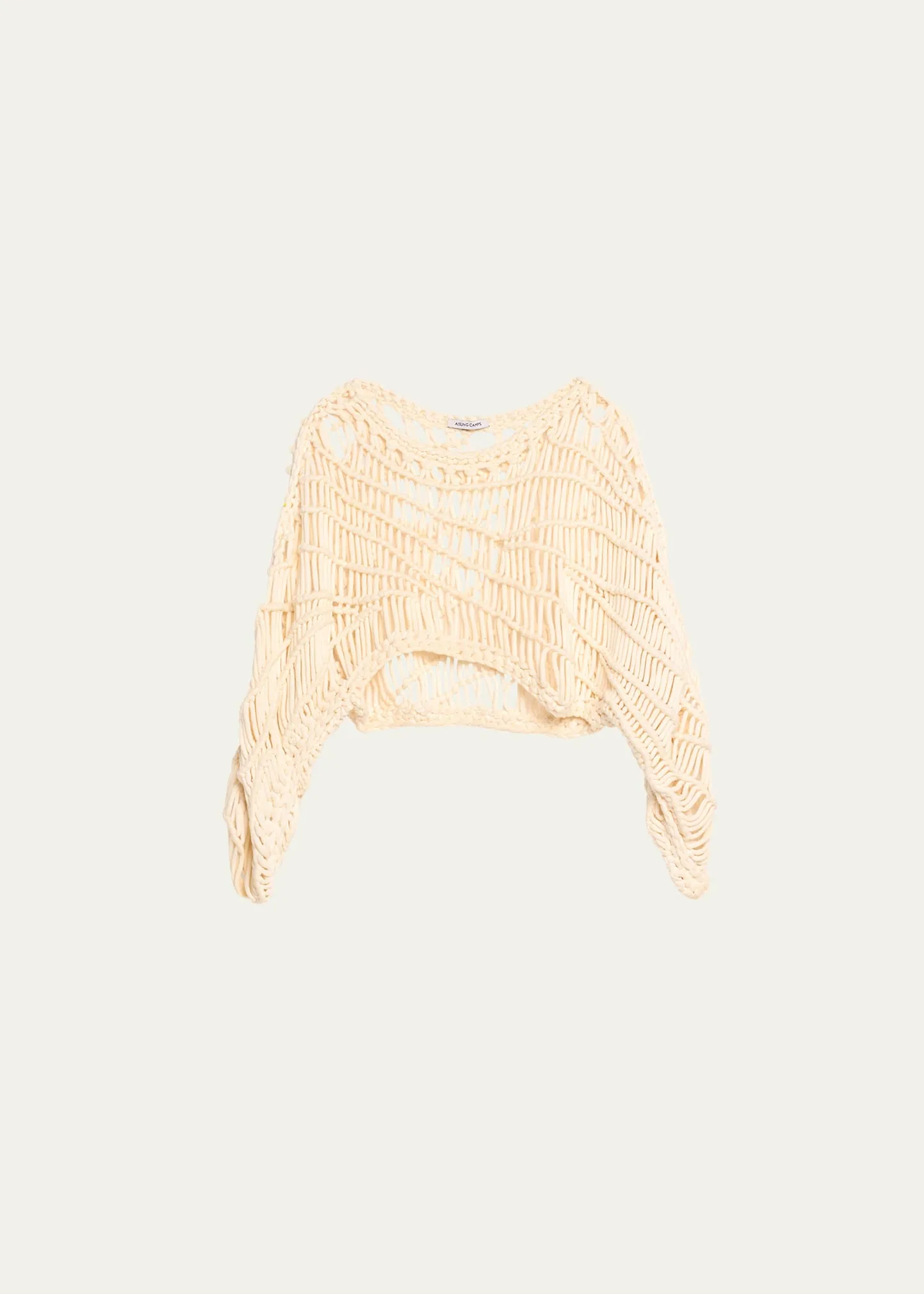 Aisling Camps Ripple Macrame Cropped Pullover