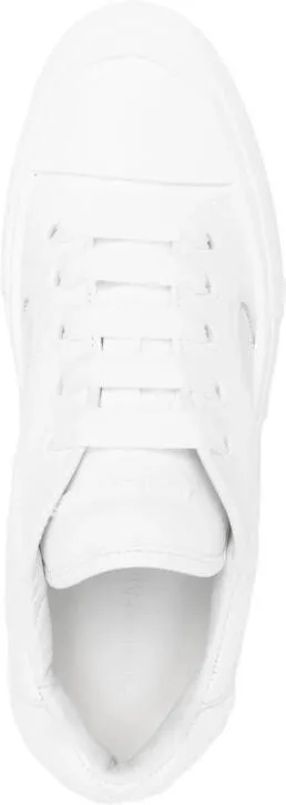 Alexander McQueen embossed-logo leather sneakers White