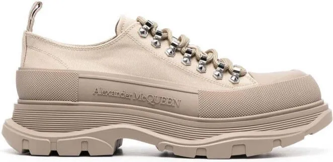 Alexander McQueen Tread Slick lace-up sneakers Neutrals