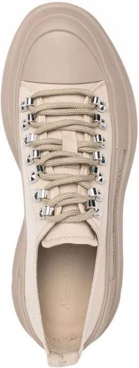 Alexander McQueen Tread Slick lace-up sneakers Neutrals