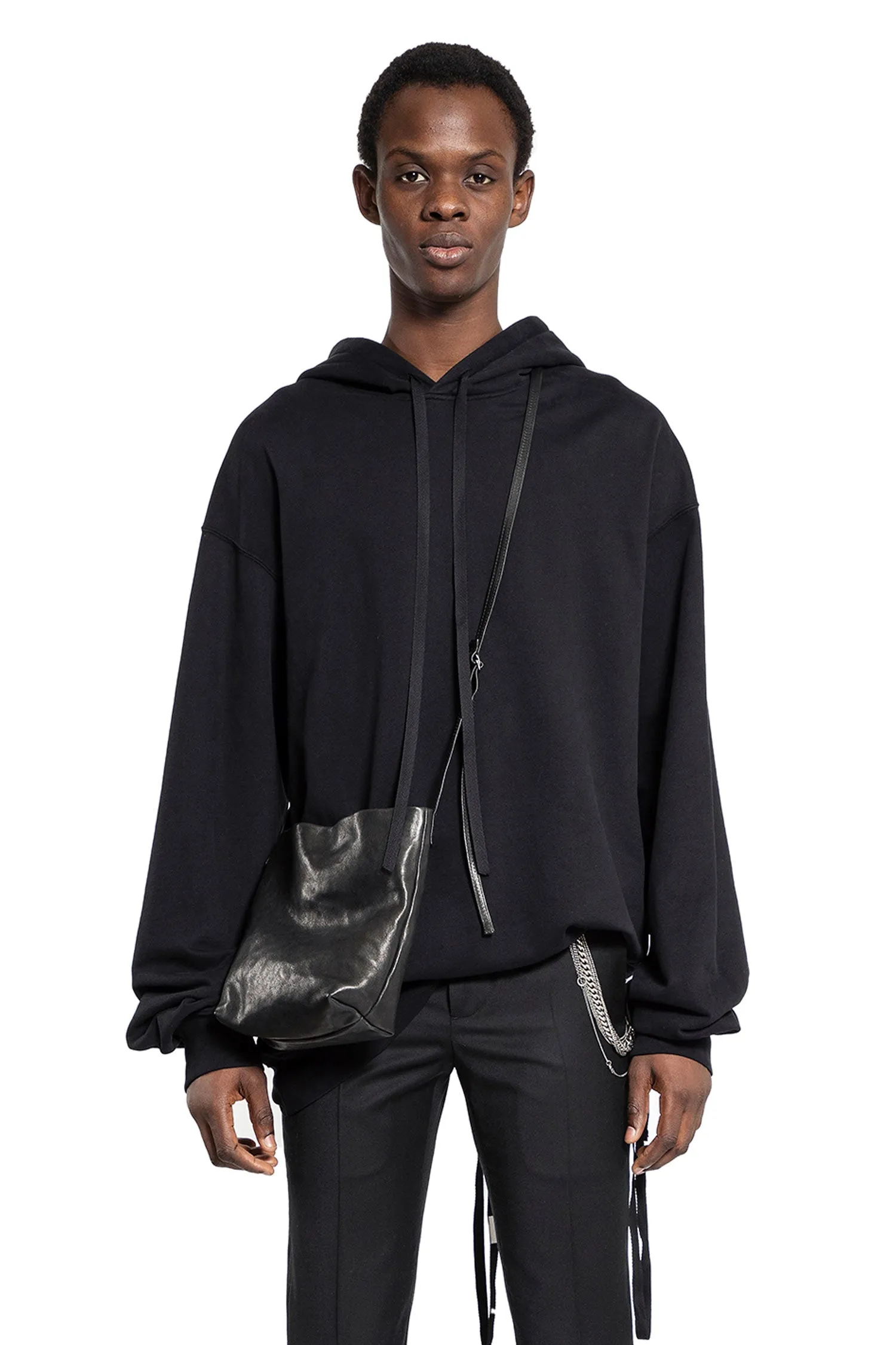 ann demeulemeester ollie printed high-comfort hoodie