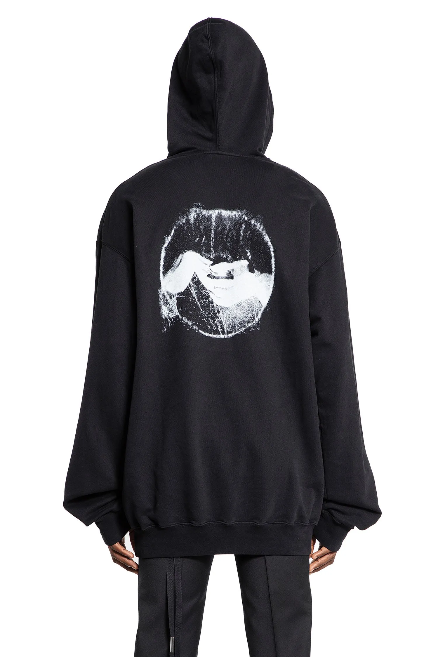 ann demeulemeester ollie printed high-comfort hoodie