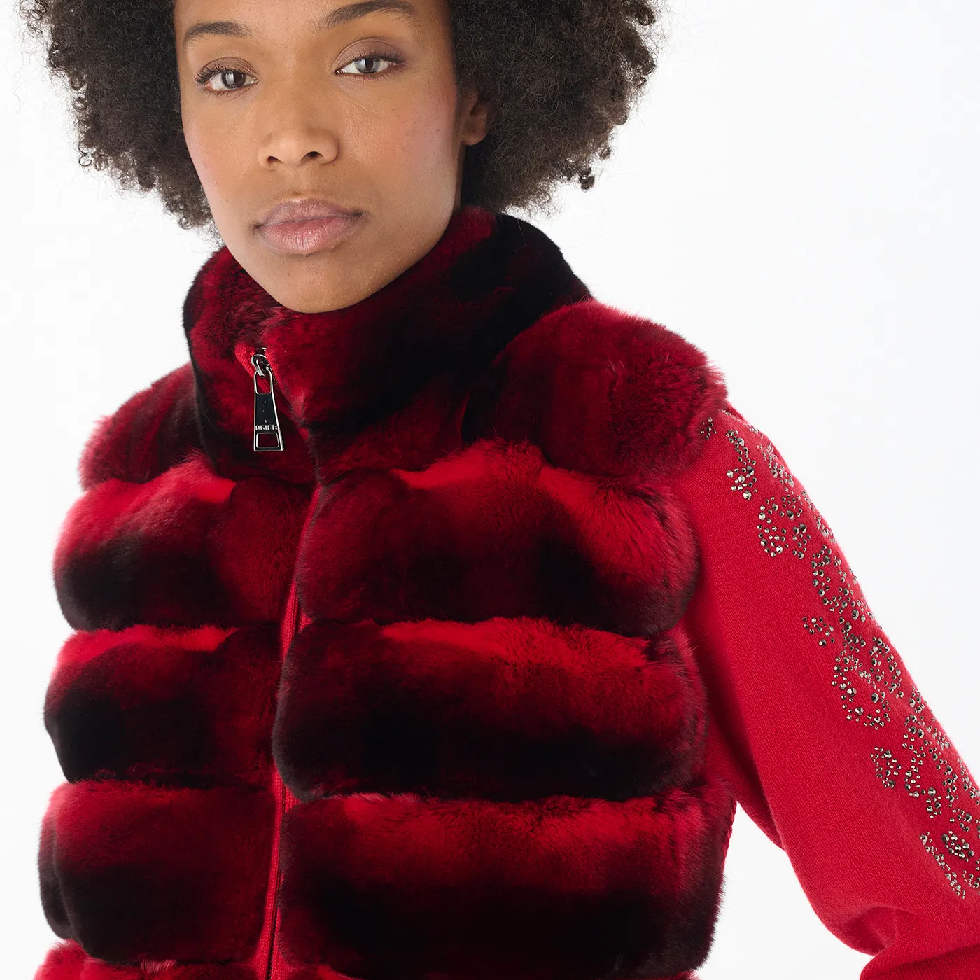 Anna Chinchilla Cashmere Red Vest