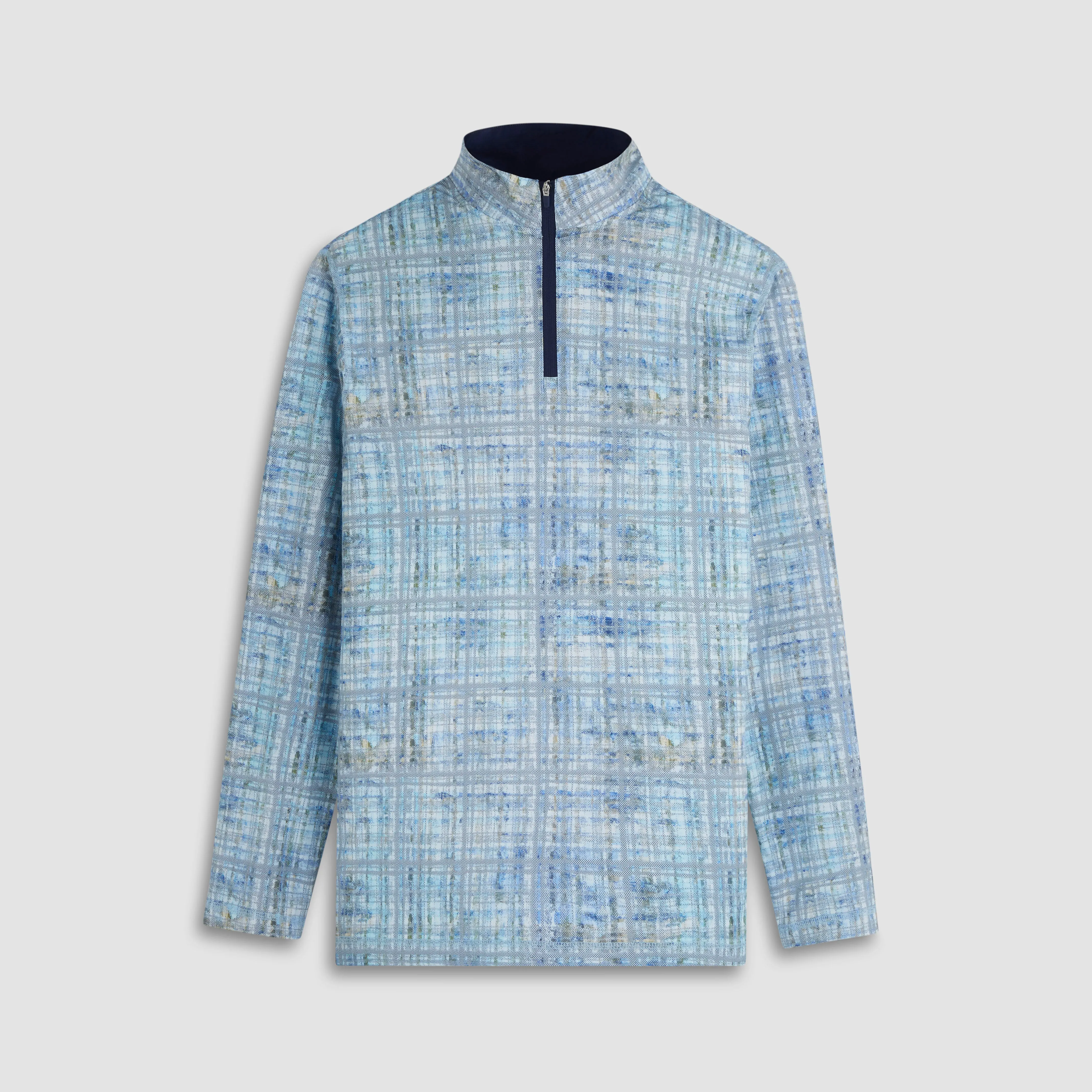 Anthony Plaid Check OoohCotton Quarter Zip Pullover