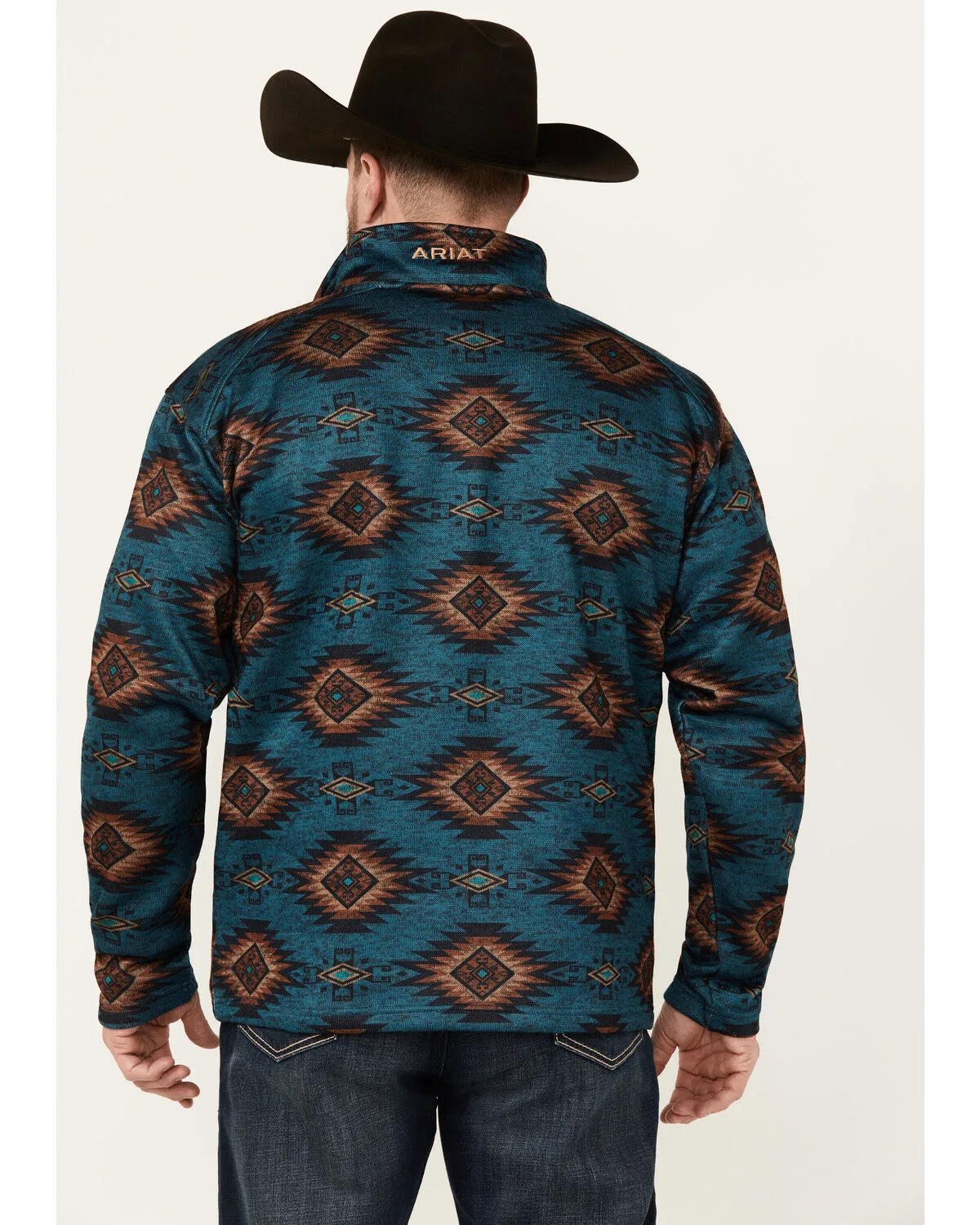 Ariat Men's Caldwell Southwestern Print 1/4 Zip Pullover