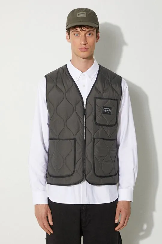 Awake NY vest Quilted Vest men’s gray color SP24-OT003