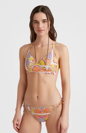 Baay Bralette Bikini Top | Yellow Scarf Print