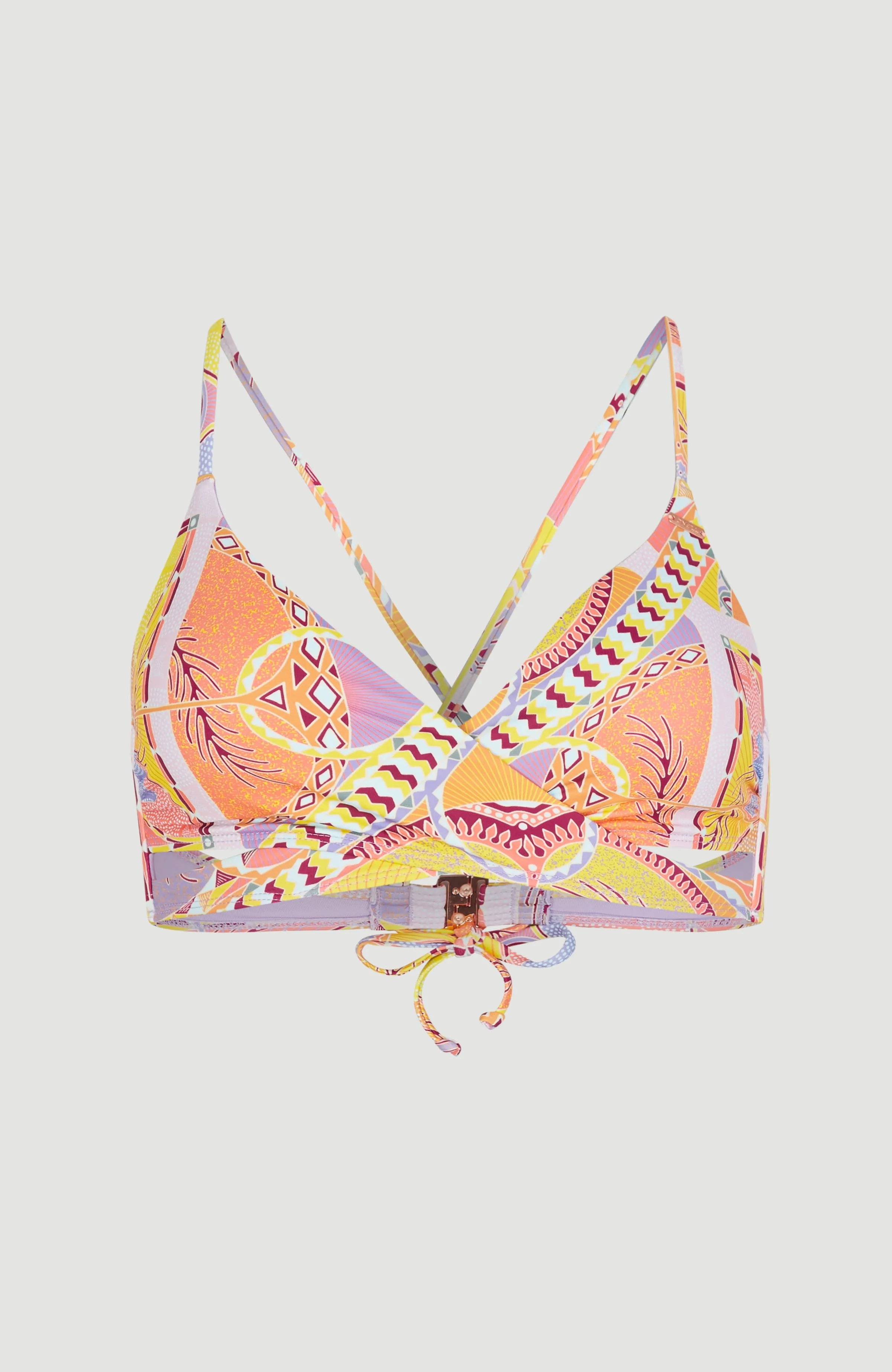 Baay Bralette Bikini Top | Yellow Scarf Print