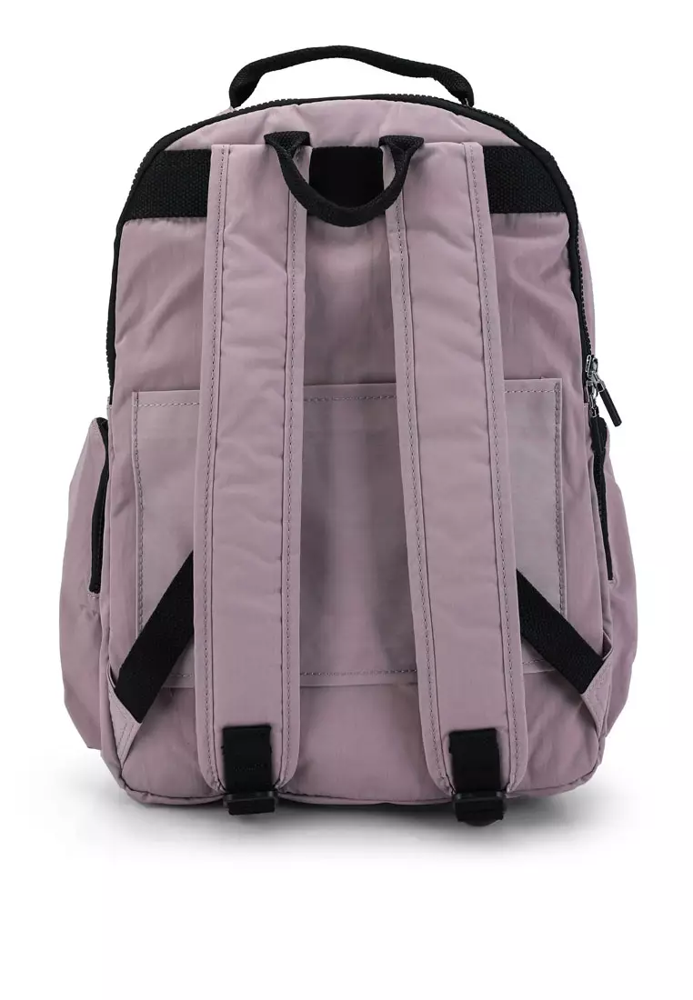 BAGSTATION Contrast Zip Nylon Large Backpack