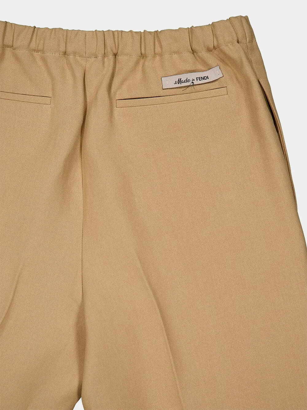 Beige Canvas Trousers