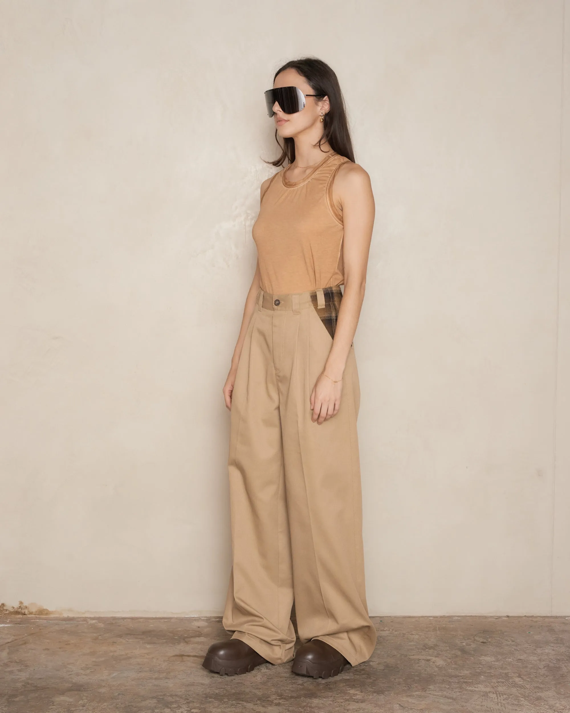 Beige Pendleton Yoke Trousers