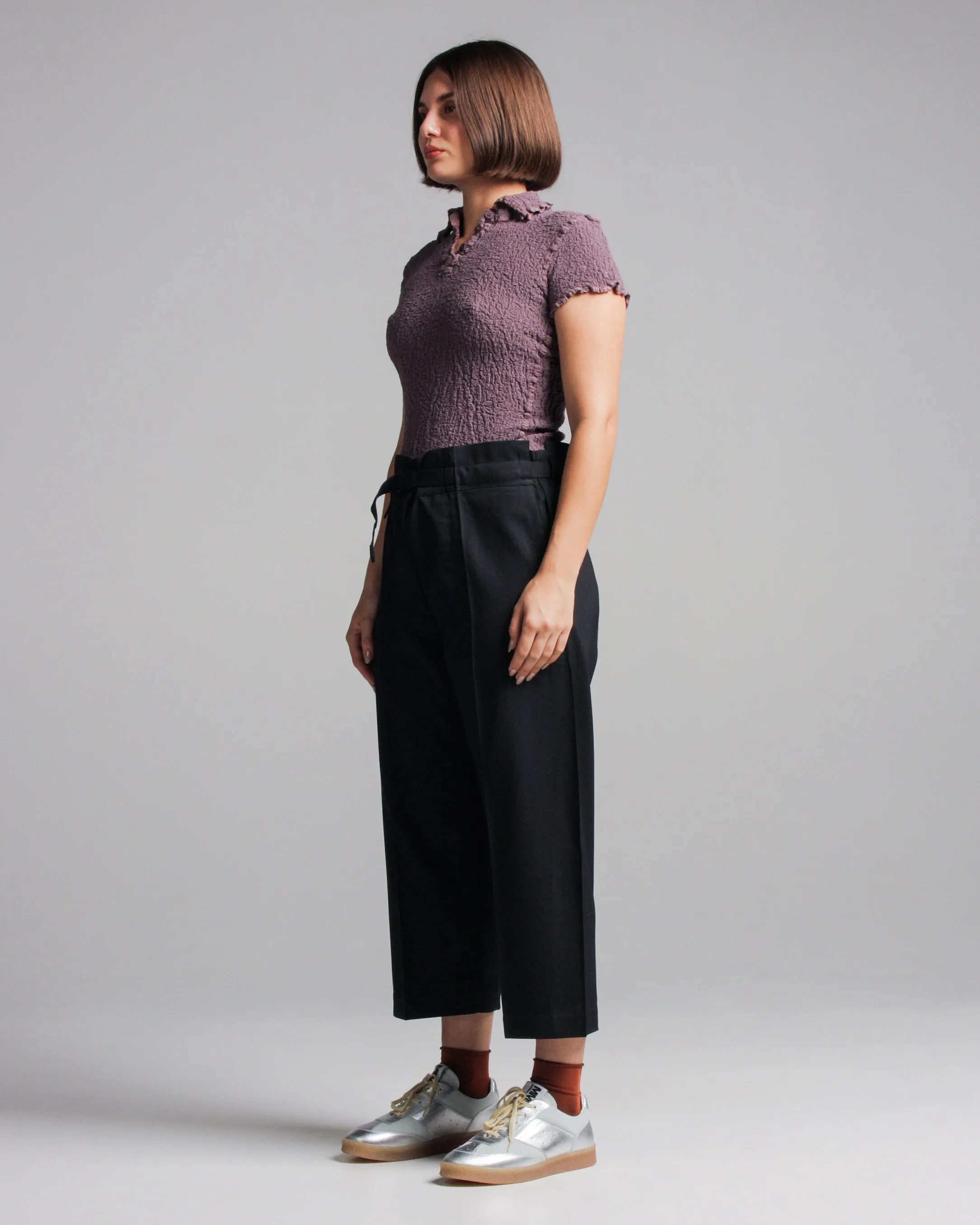 Black Belted Trousers