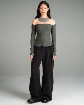 Black Deconstructed Trousers