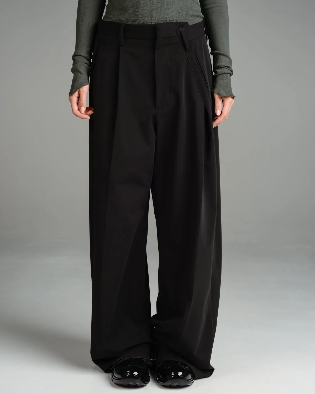 Black Deconstructed Trousers