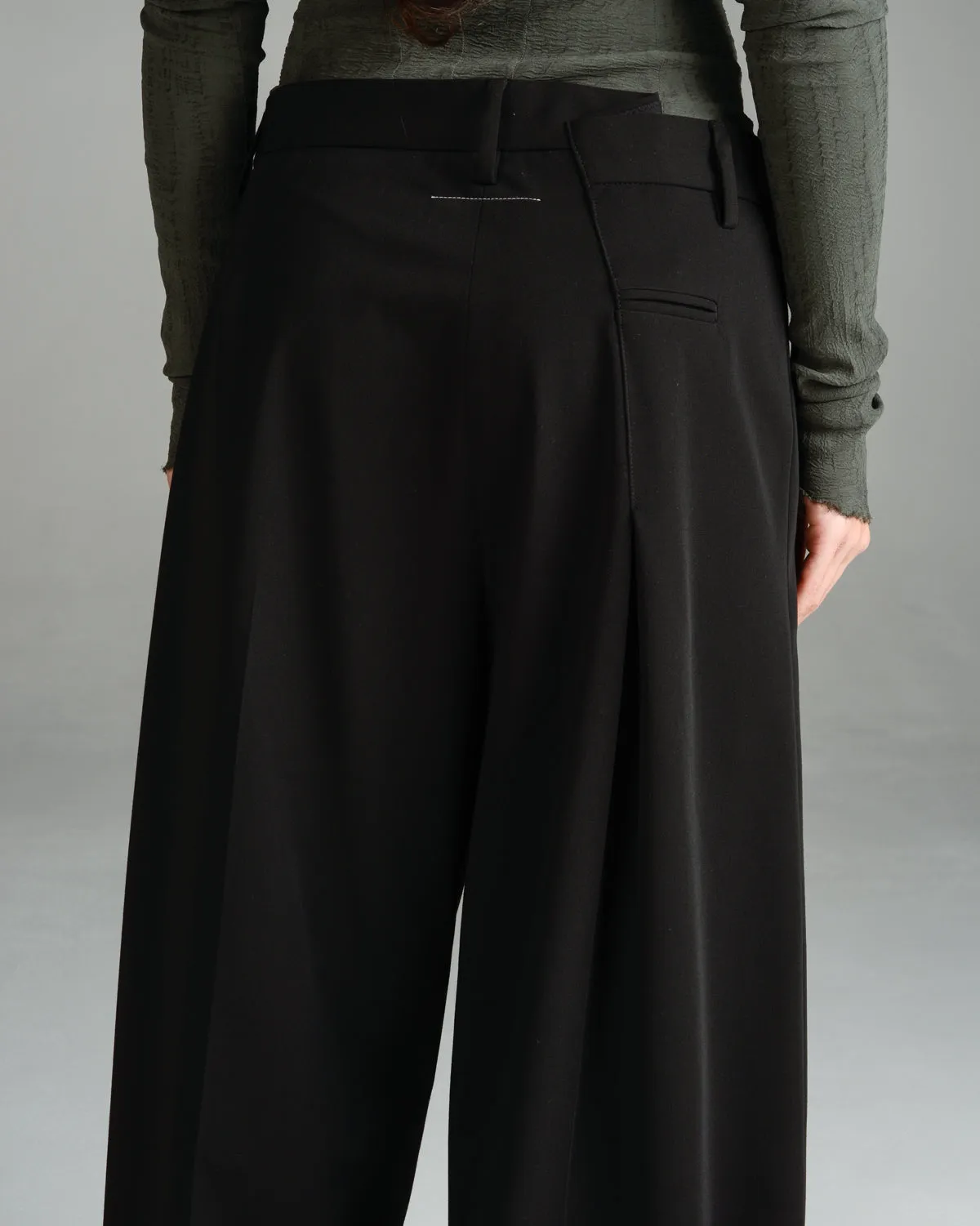 Black Deconstructed Trousers