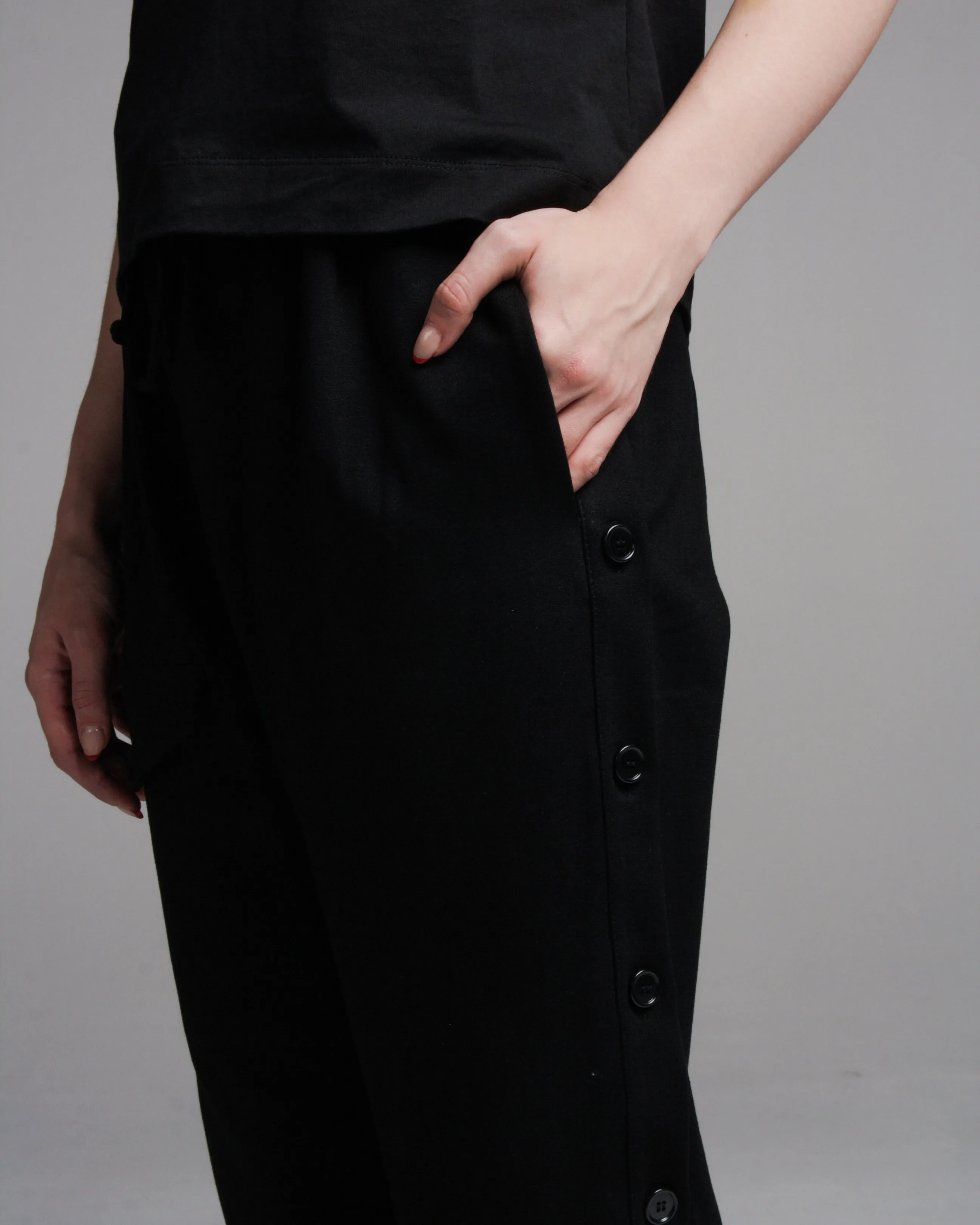 Black Flap Pocket Jogger Trousers