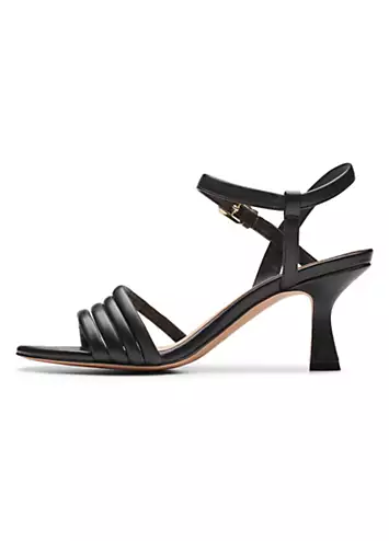 Black Leather Amali May Sandals by Clarks | Look Again