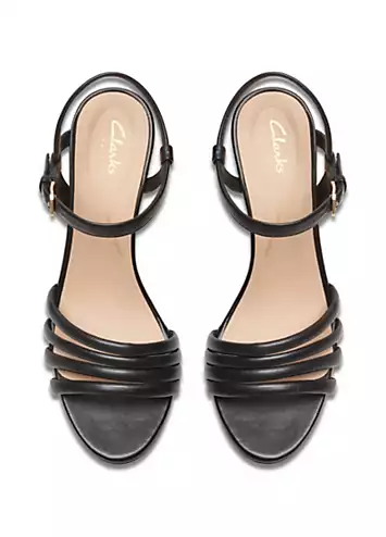 Black Leather Amali May Sandals by Clarks | Look Again