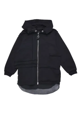 Black Zip Up Rain Jacket