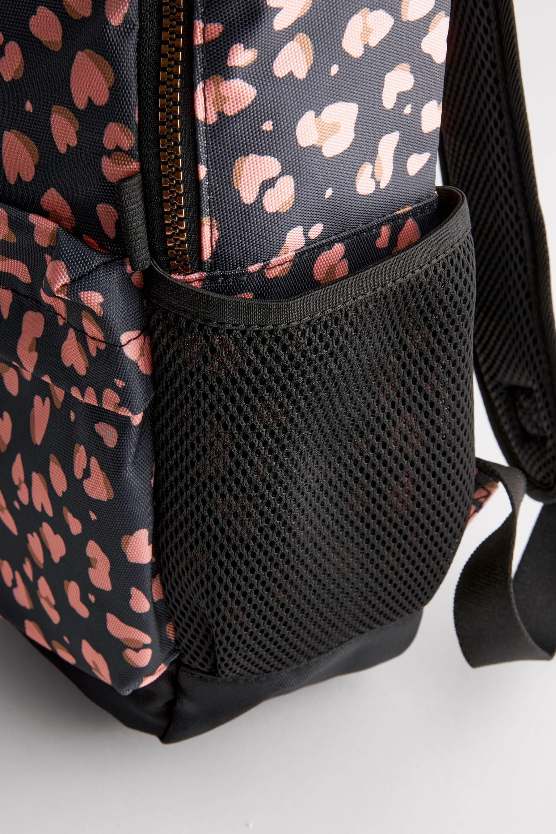 Black/Pink Leopard Print Backpack