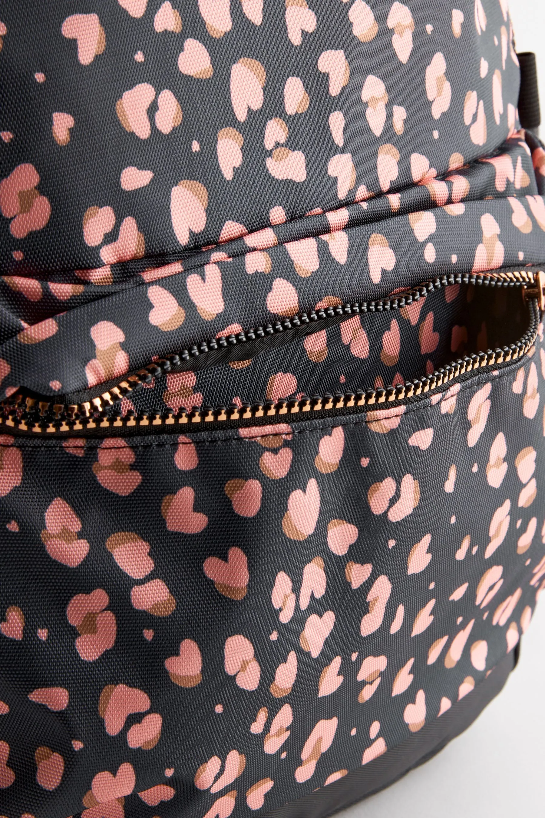 Black/Pink Leopard Print Backpack