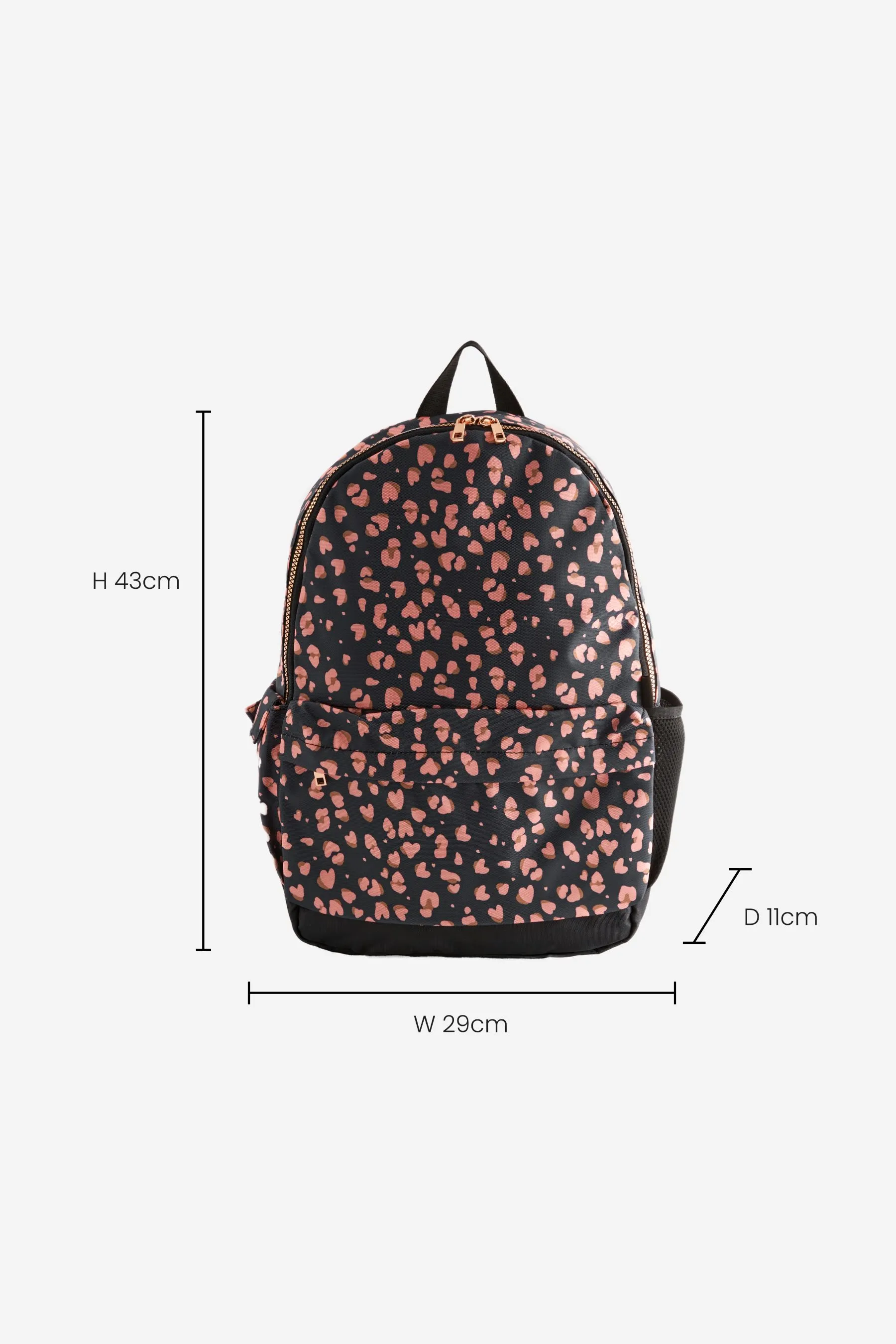 Black/Pink Leopard Print Backpack