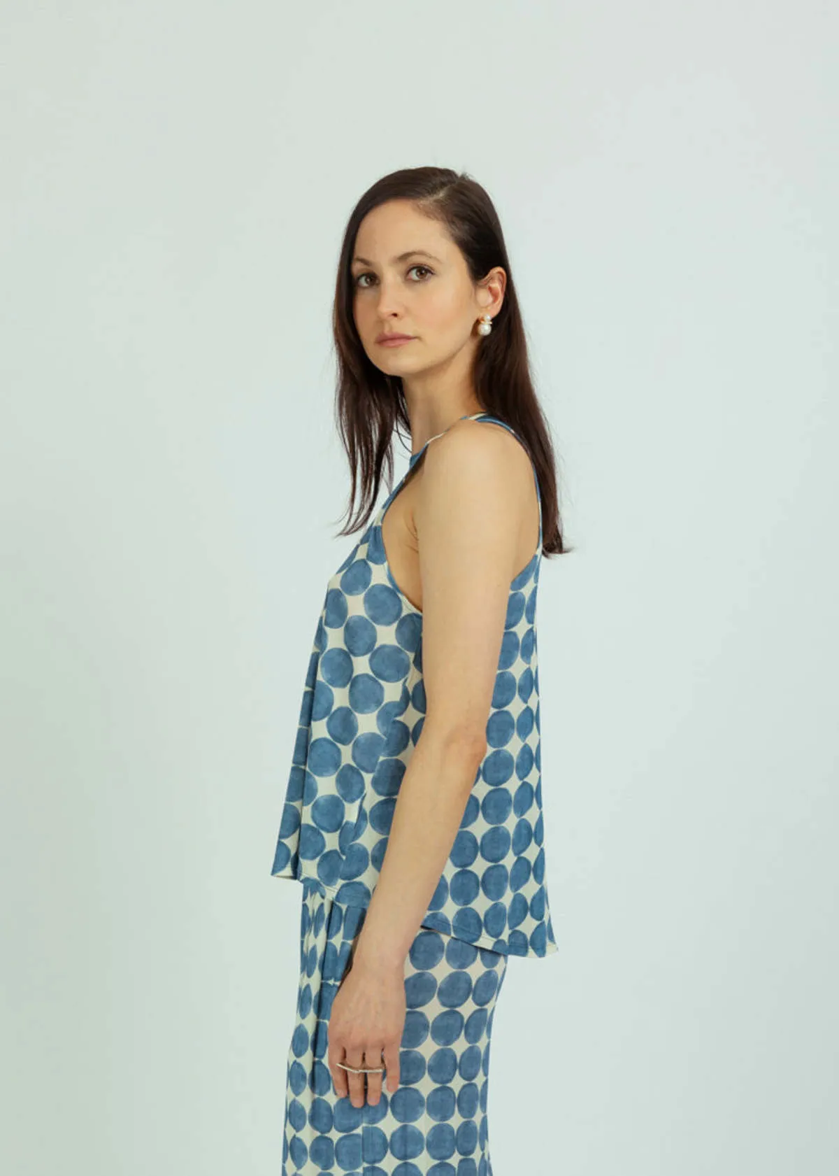 Blue Dot Sleeveless Top - Blue Dot