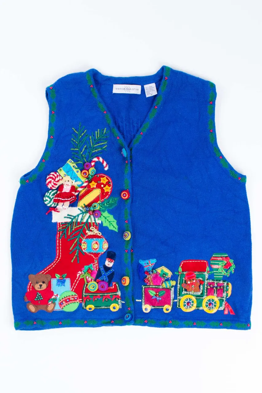 Blue Ugly Christmas Vest 54874