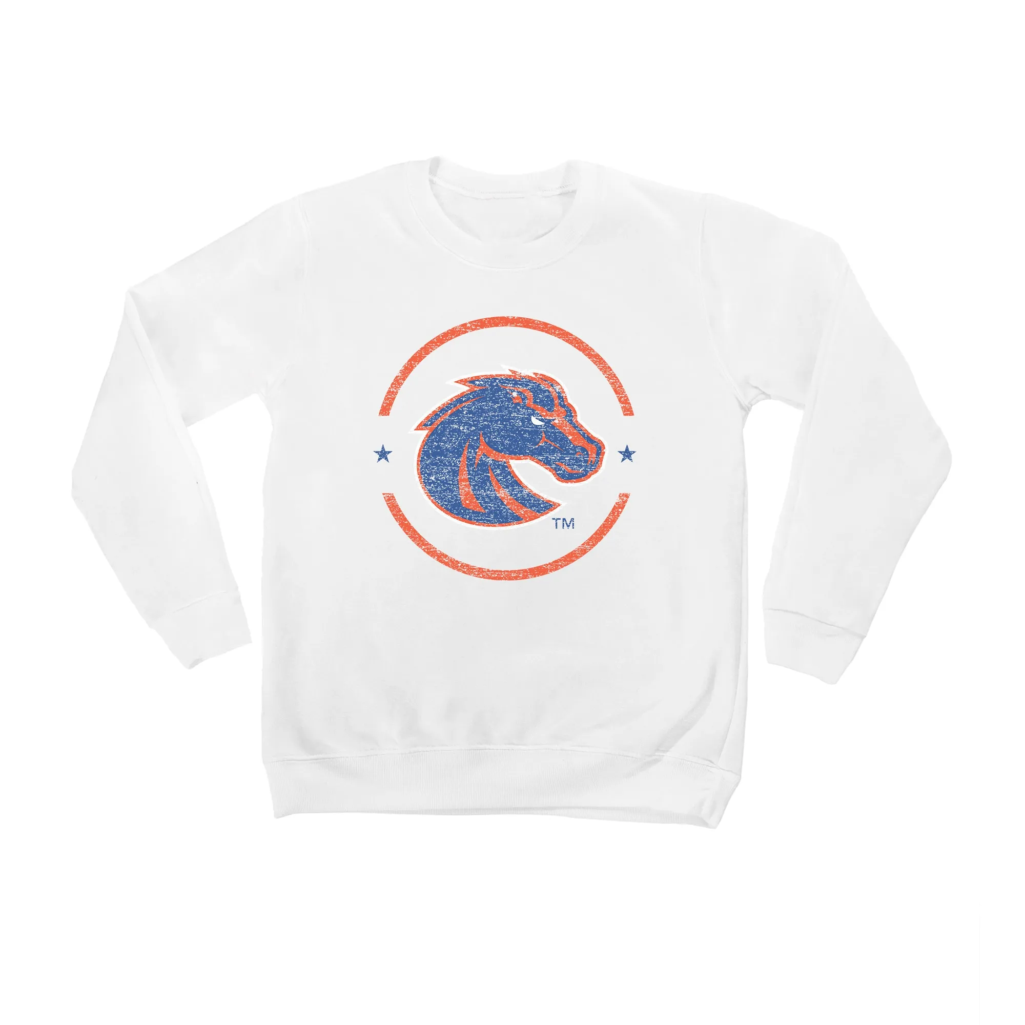 Boise State Broncos Youth White End Zone Pullover Sweatshirt