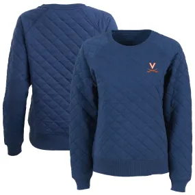 Boxercraft Virginia Cavaliers Women's Navy Quilted Pullover Sweatshirt