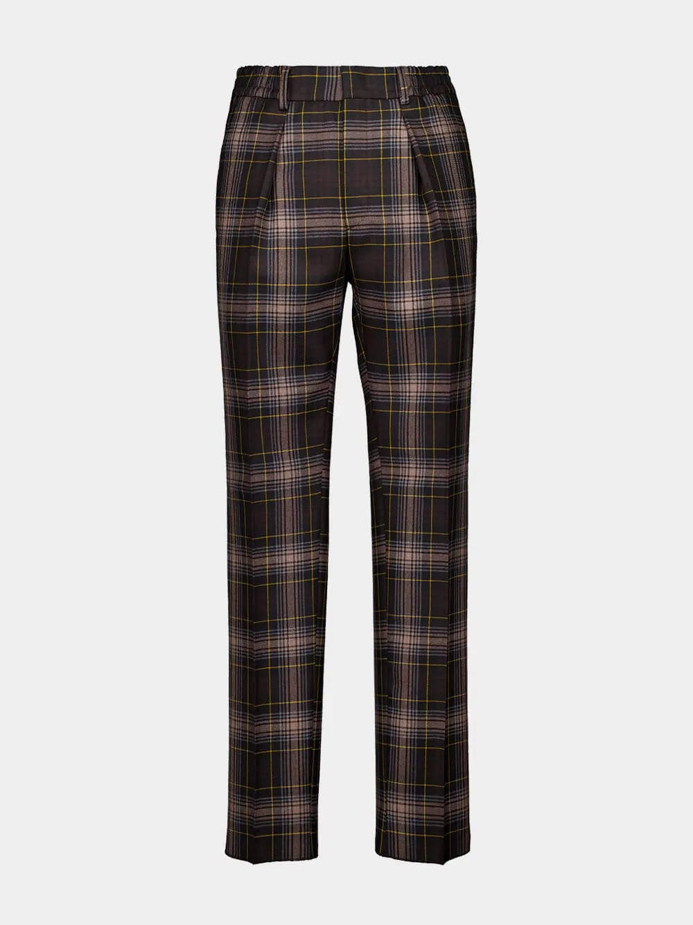 Brown Tartan Trousers