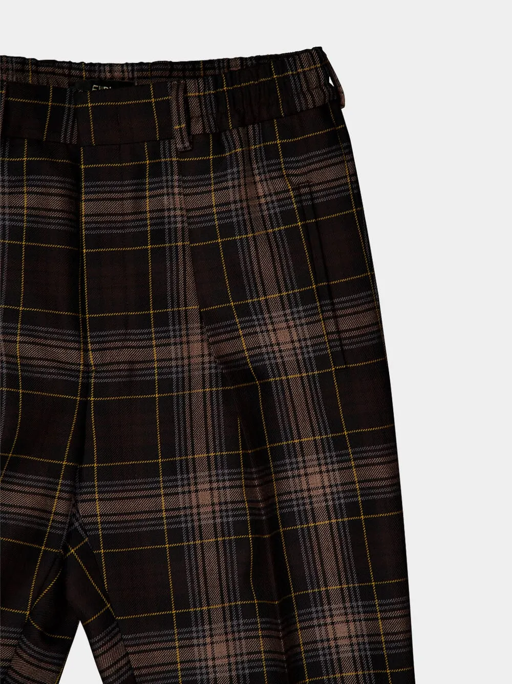 Brown Tartan Trousers