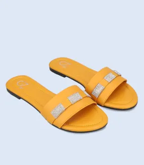 BW9456-MUSTARD-Women Slipper